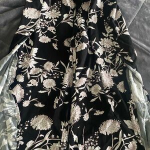 Floral Black and White pants